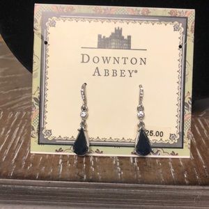 Earrings blue stone, nickel free, never worn